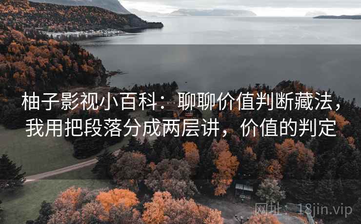 柚子影视小百科：聊聊价值判断藏法，我用把段落分成两层讲，价值的判定